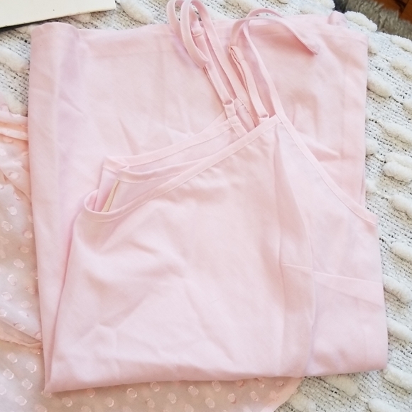 Forever21 Polka dot Baby Pink Silk Top - Picture 3 of 5